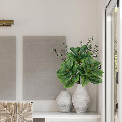 Künstliche Magnolia Blatt-Zweig 3er Set Dekopflanzen 82.5 cm