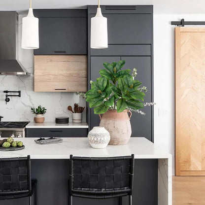 Künstliche Magnolia Blumen Zweige Set 3 Deko Vasen Dekoration 82.5cm