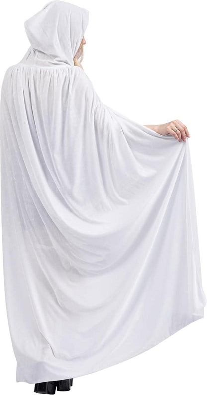 Halloween Umhang mit Kapuze Unisex Vampir Kostüm Kind Erwachsener