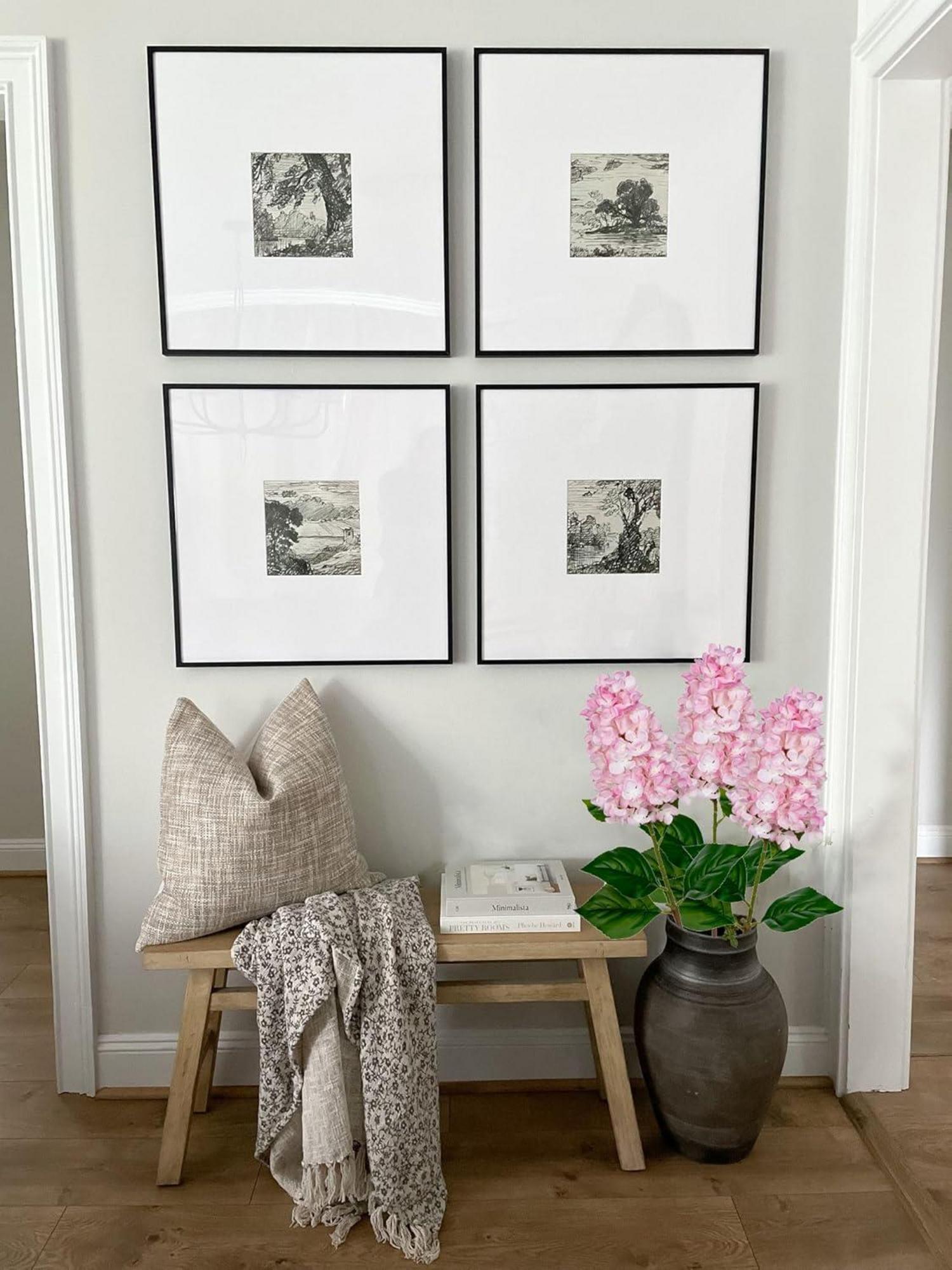 3er Set Künstliche Hortensien Kunstblumen Rispenhortensie 73CM Rosa