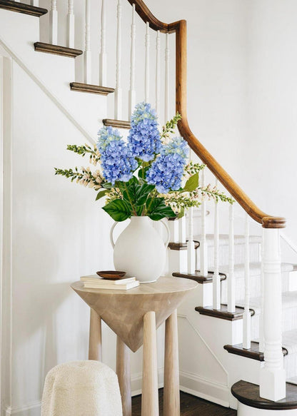 Künstliche Hortensien 3er Set 73cm Weiß Rosa Blau Dekoblumen