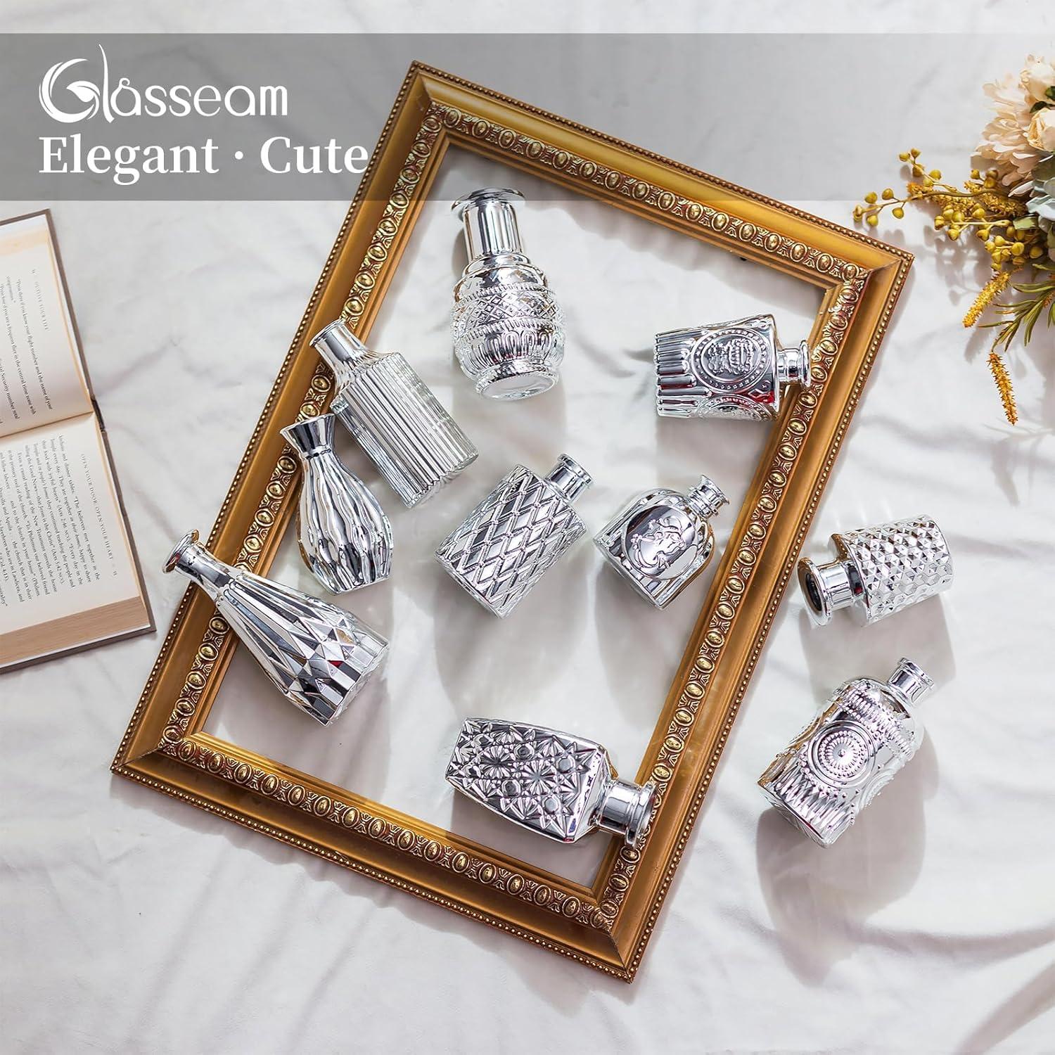 Kleine Silberne Vasen Set 10er Glasvase Hochzeit Tischdeko
