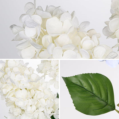 Künstliche Hortensien Set 3er Frühlingsblumen Dekoblumen 73CM Weiße