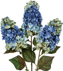 3er Set Künstliche Rispenhortensien 73CM Dunkelblau Kunstblumen