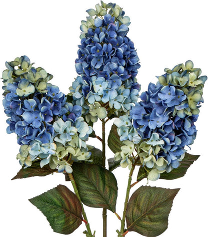 3er Set Künstliche Rispenhortensien 73CM Dunkelblau Kunstblumen