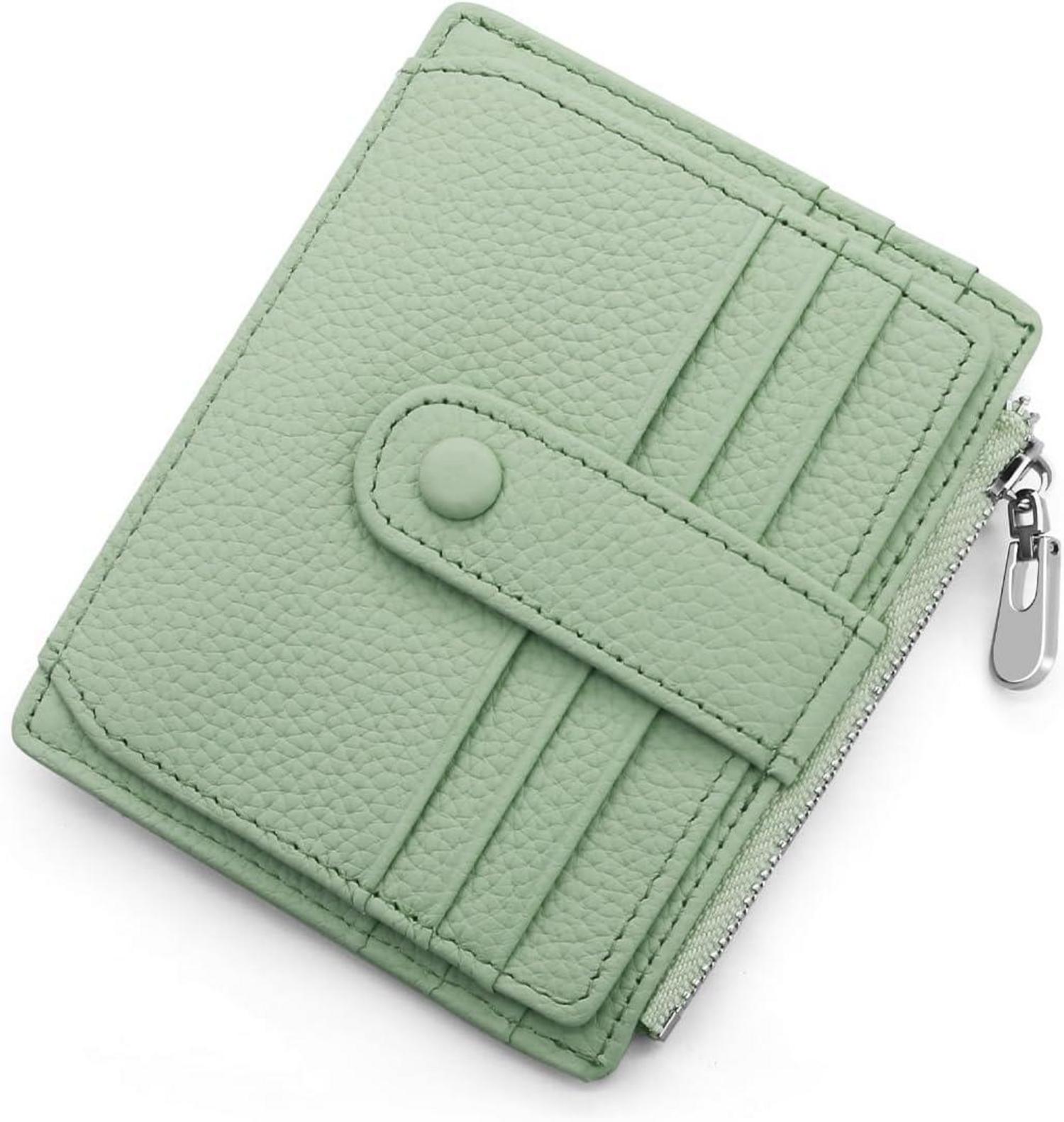 RFID Geldbörse Echtes Leder Kartenetui Münzfach 14 Kartenhalter Slim