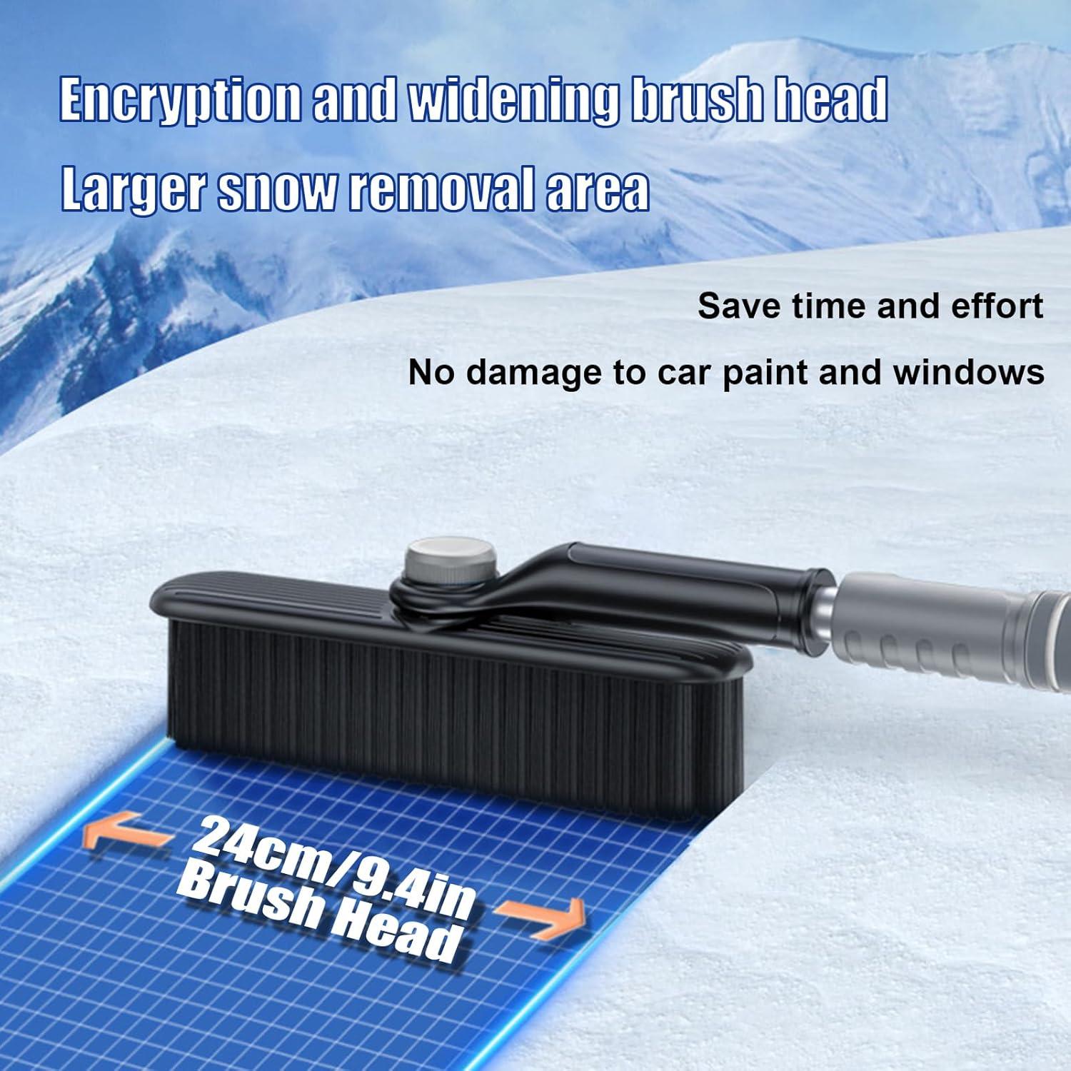 Eiskratzer Auto Schneebesen 3-in-1 Multifunktions Schneeschaufel Schwarz