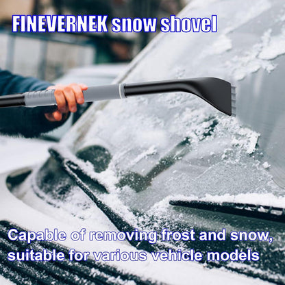Eiskratzer Auto mit Besen 3-in-1 Schneebürste Schneeschaufel Schwarz