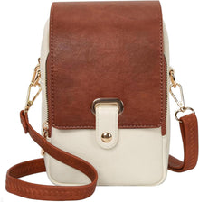 Moderne Leathario Handytasche mit Geldbörse Umhänge Damen