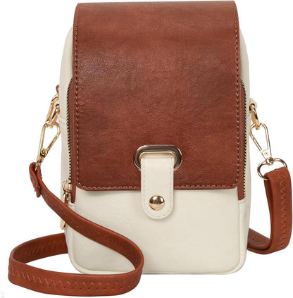 Moderne Leathario Handytasche mit Geldbörse Umhänge Damen