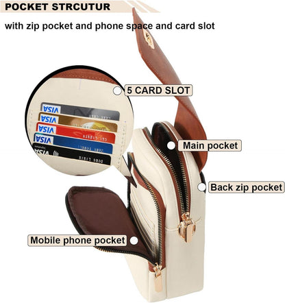 Handytasche Umhängetasche Geldbörse Vegan Leder Kartenfächer 19cm