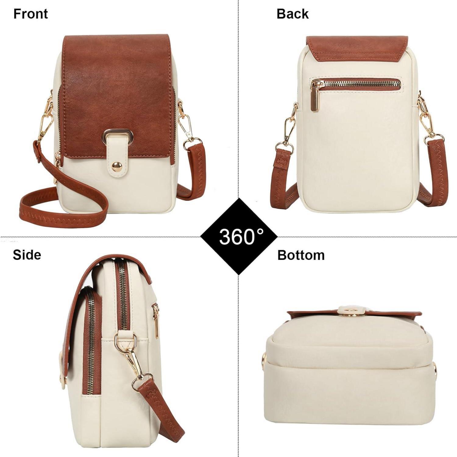 Handytasche Umhängetasche Geldbörse Vegan Leder Kartenfächer 19cm