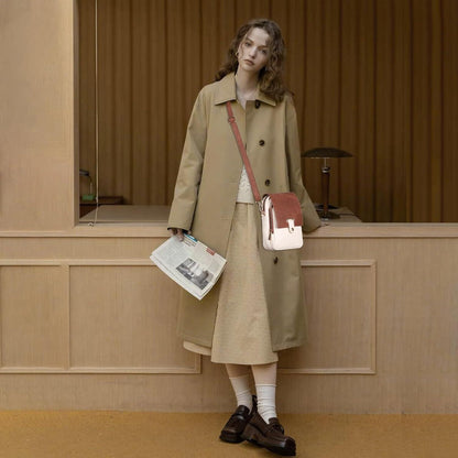 Handytasche mit Geldbörse Veganem Leder Designer Beige