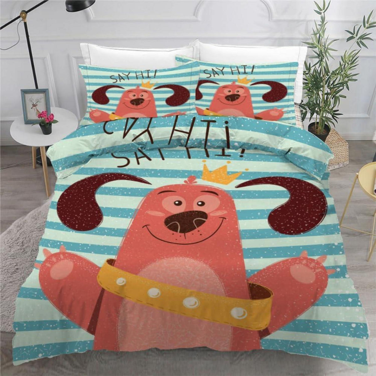 Dackel Bettwäsche Set 220x240 cm - 3-teilig Mikrofaser