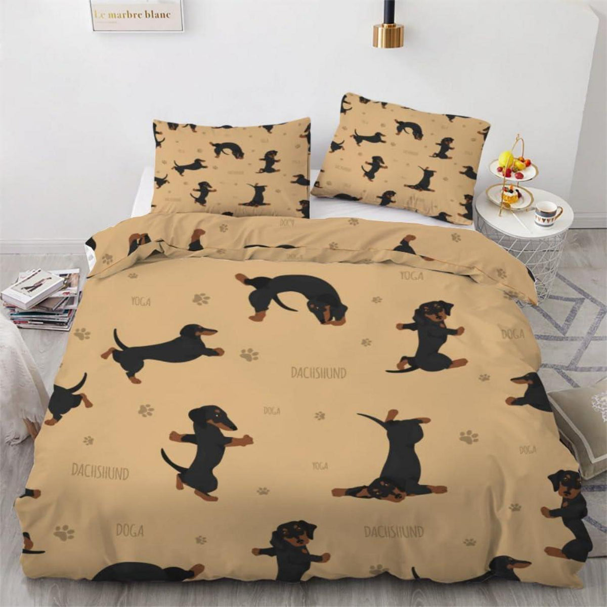 Dackel Bettwäsche Set 220x240 cm - 3-teilig Mikrofaser