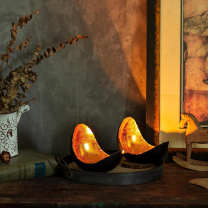 Teelichthalter Gold Orientalische Metall Windlicht 2er Set Deco für Tischdeko und Wohnzimmer