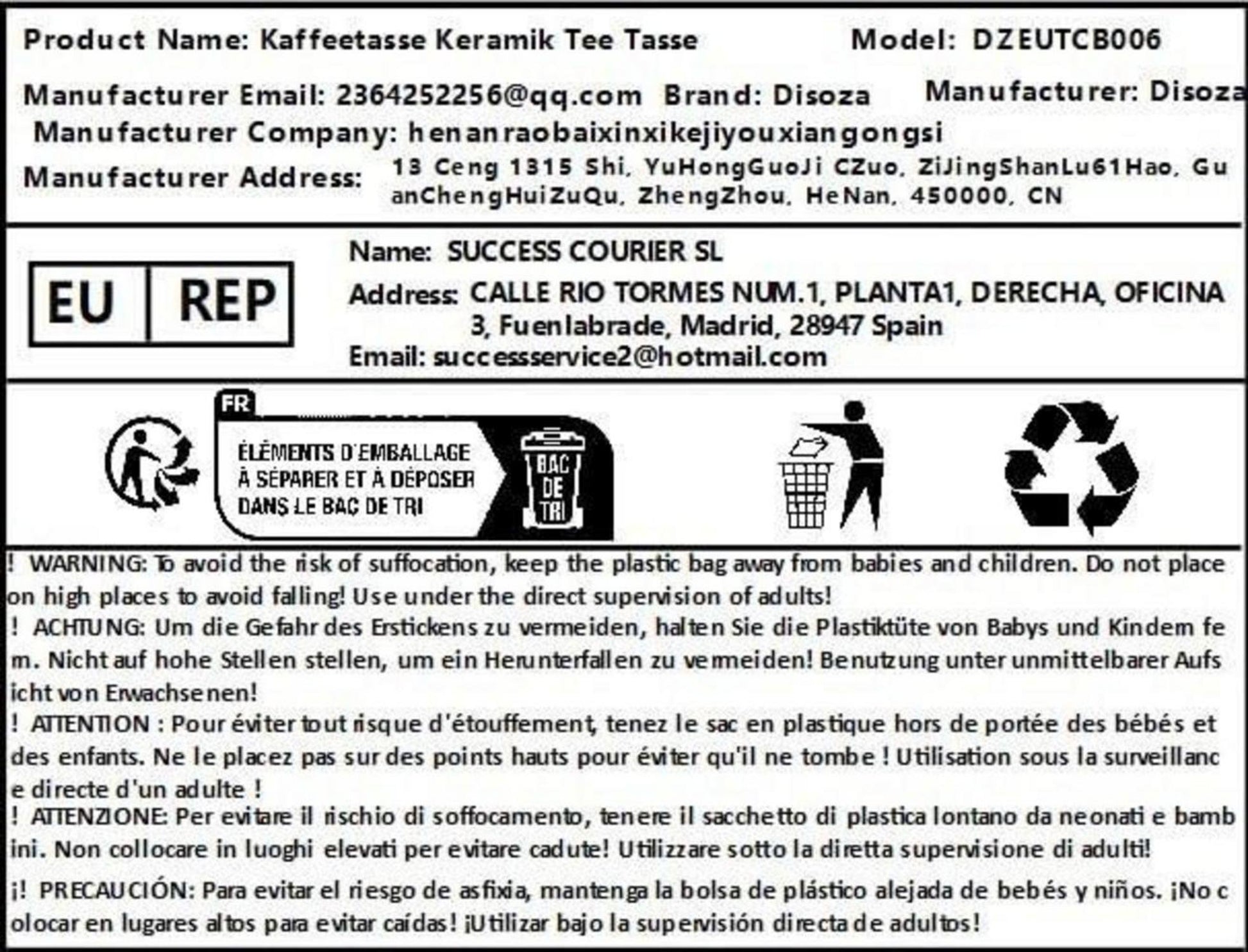 Große Keramik Tee Kaffeetasse Weiß 700ml Henkel Suppentassen XXL - Kaufland