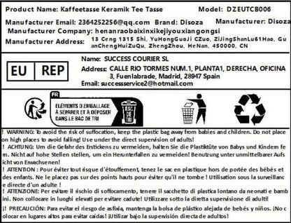 Große Keramik Tee Kaffeetasse Weiß 700ml Henkel Suppentassen XXL - Kaufland