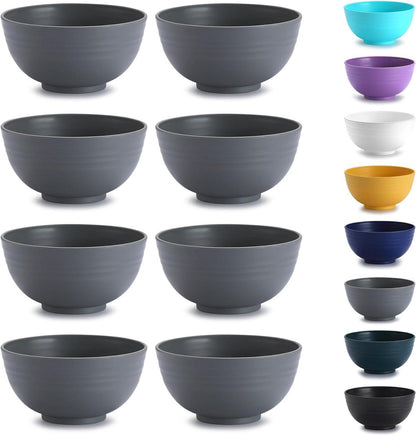 8er Set Unzerbrechliche Müslischüsseln aus Kunststoff