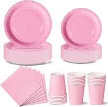 96-teiliges Partygeschirr Set Pappteller Becher Servietten Partyteller