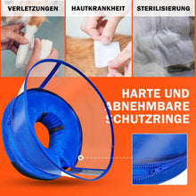 Aufblasbare Halskrause Hund Leckschutz Katze Grau M