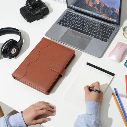 Liniertes PU Leder A5 Journal Nachfüllbares Papier Braun