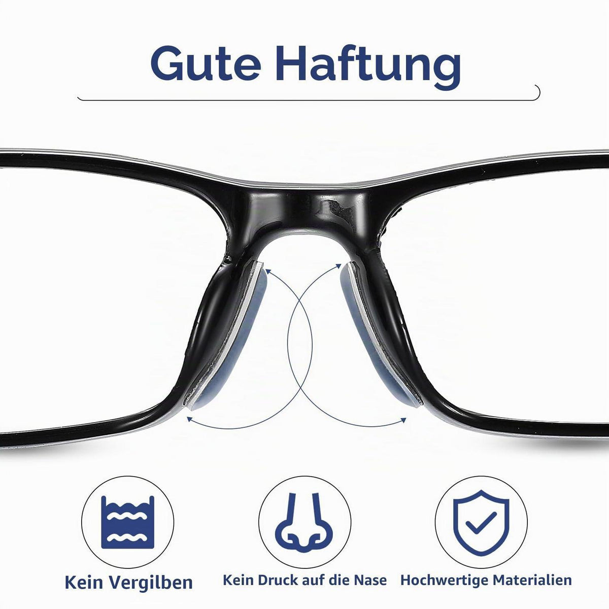 Nasenpads für Brille – 12 Paar Silikon, rutschfest & selbstklebend