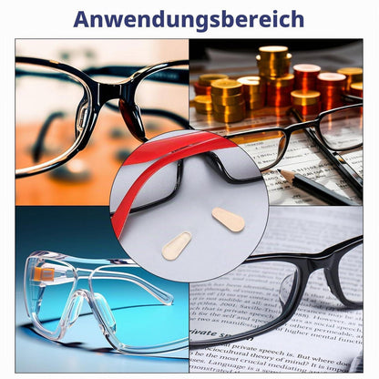 Nasenpads für Brille – 12 Paar Silikon, rutschfest & selbstklebend