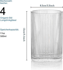 POLIDREAM Romantische Cocktailgläser Set 500ml für Mojito