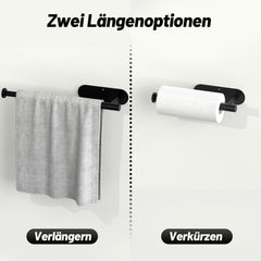 Wand Küchenrollenhalter Edelstahl Einfahrbar Schwarz