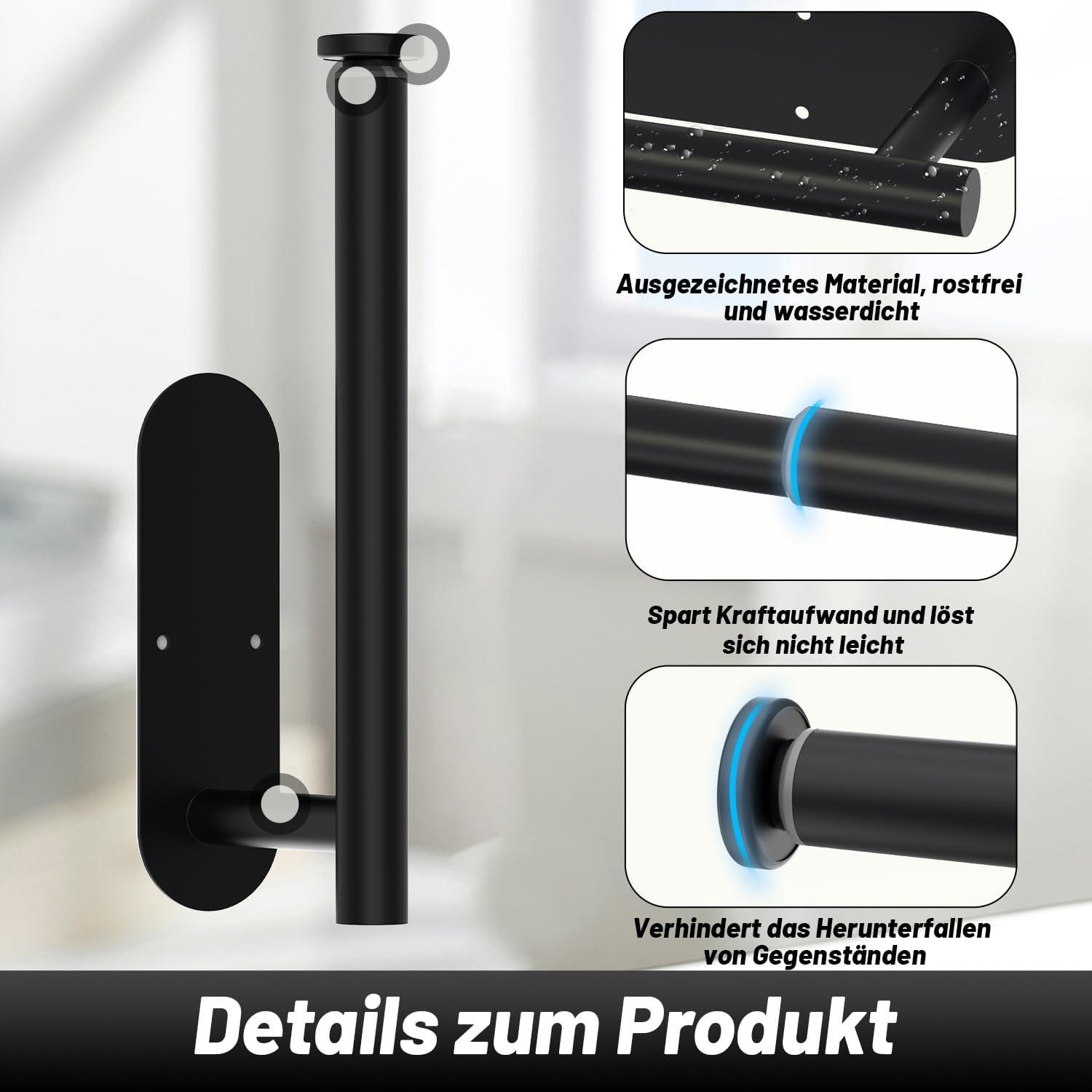 Wandmontierter Küchenrollenhalter aus Edelstahl mit Einziehbarer