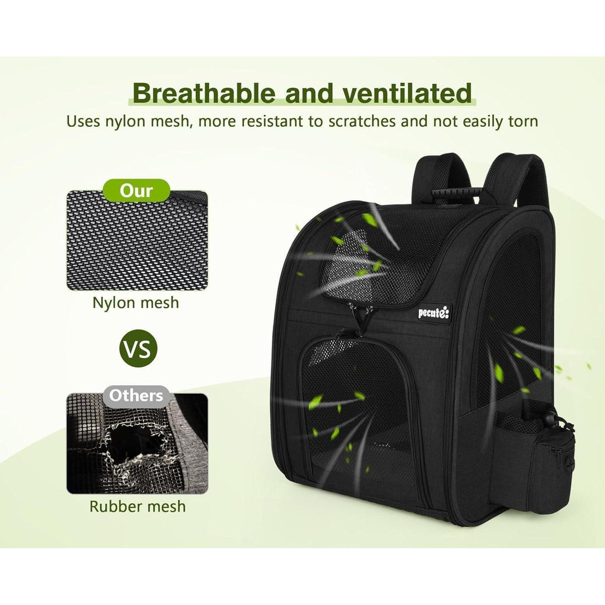 Haustier Rucksack mit Netzfenster, faltbar, atmungsaktiv, wasserdicht, XL