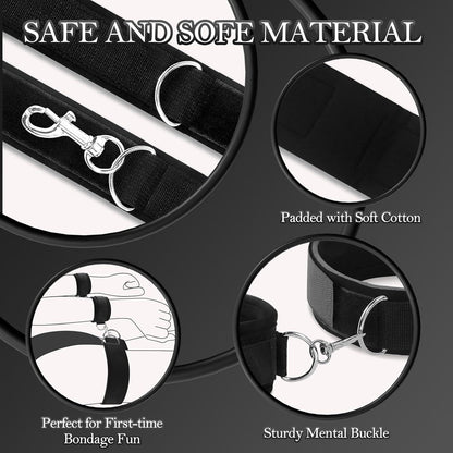 Bondage Handschellen Fesseln Augenbinde Set für Paare BDSM SM Toys