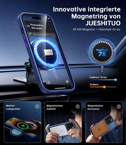 iPhone 14 Pro Hülle MagSafe Blau Magnetic Kameraschutz