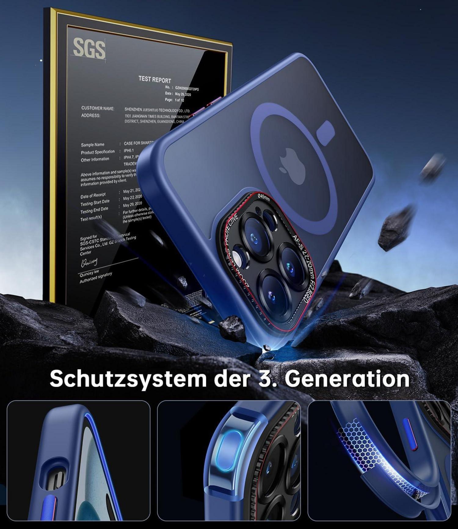 Schutzhülle für iPhone 14 Pro mit MagSafe (Blau) Stoßfest Kratzfest