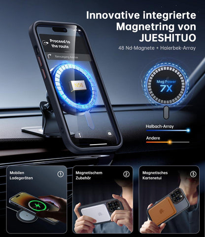 iPhone 14 Pro Max Hülle mit MagSafe Kameraschutz Schwarz