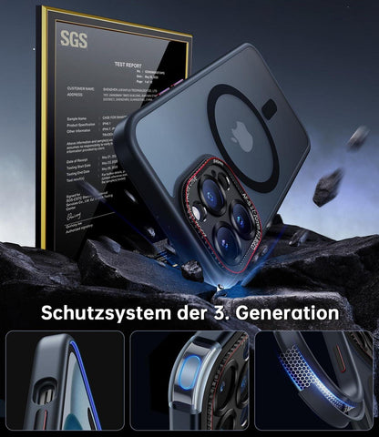 iPhone 14 Pro Max Hülle MagSafe Kameraschutz Stoßfest Matt Schwarz