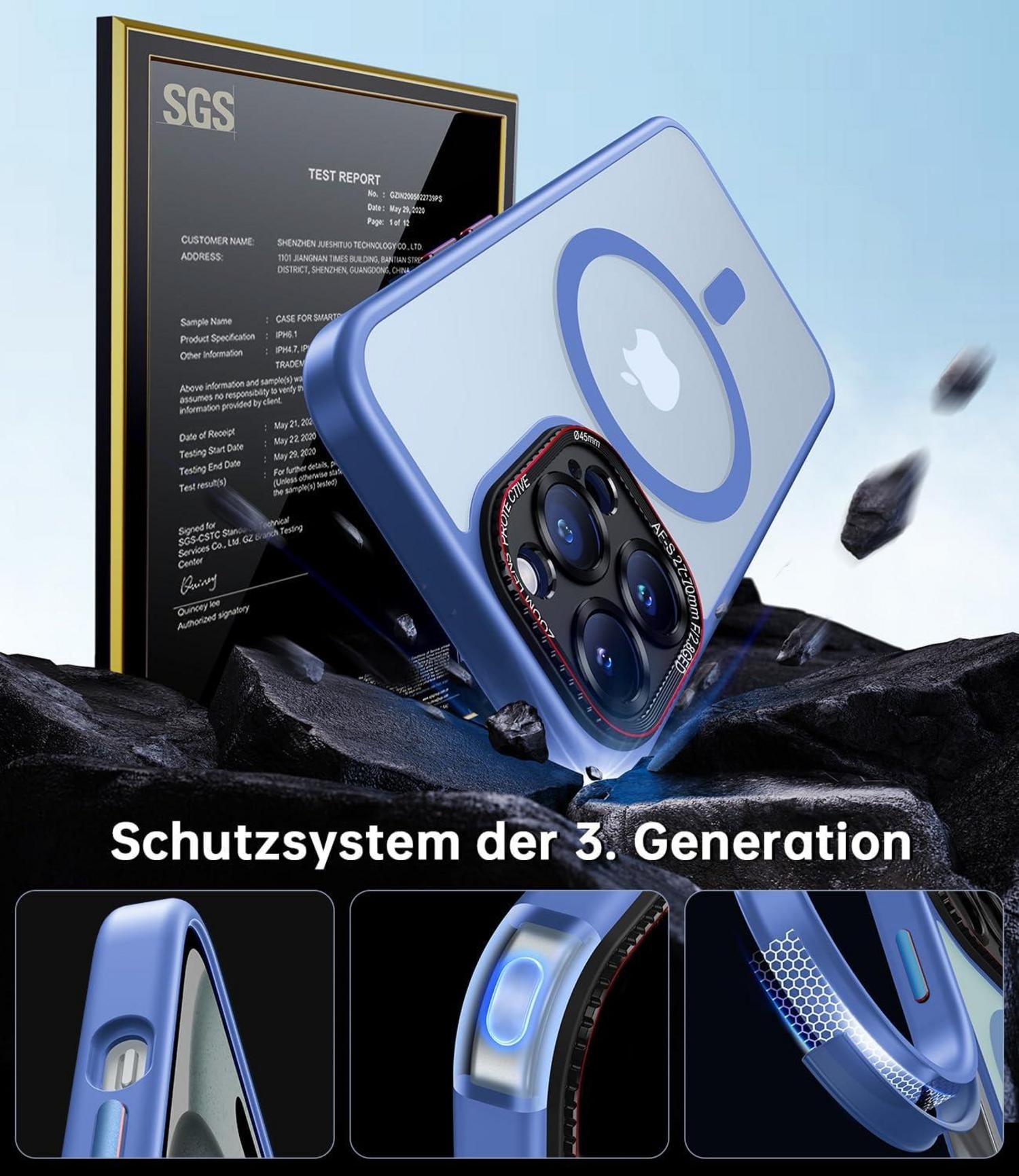 iPhone 13 Pro Hülle MagSafe Integrierter Kameraschutz Blau
