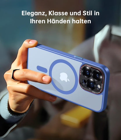 JUESHITUO iPhone 13 Pro Hülle MagSafe N56 Magnete Kameraschutz Blau