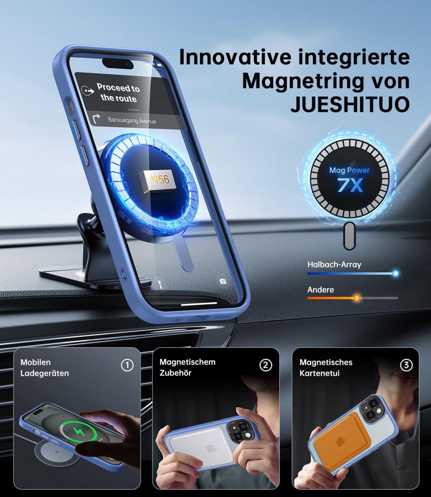 iPhone 15 Plus Hülle MagSafe Verteidiger Serie Stoßfest Blau