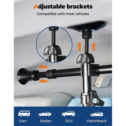 JOYTUTUS Schutzgitter Auto Hundegitter Aluminium Trenngitter