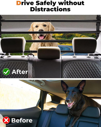 JOYTUTUS Schutzgitter Auto Hundegitter Aluminium Trenngitter