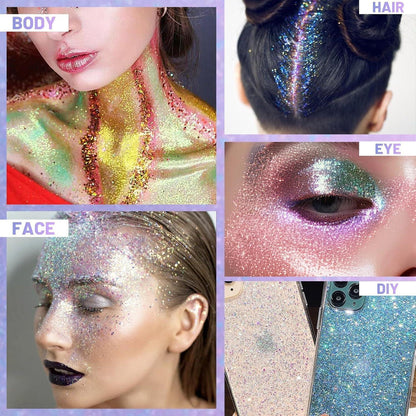 Body Glitter Gel Mermaid Makeup Festival Face Paint Sparkle Shimmer