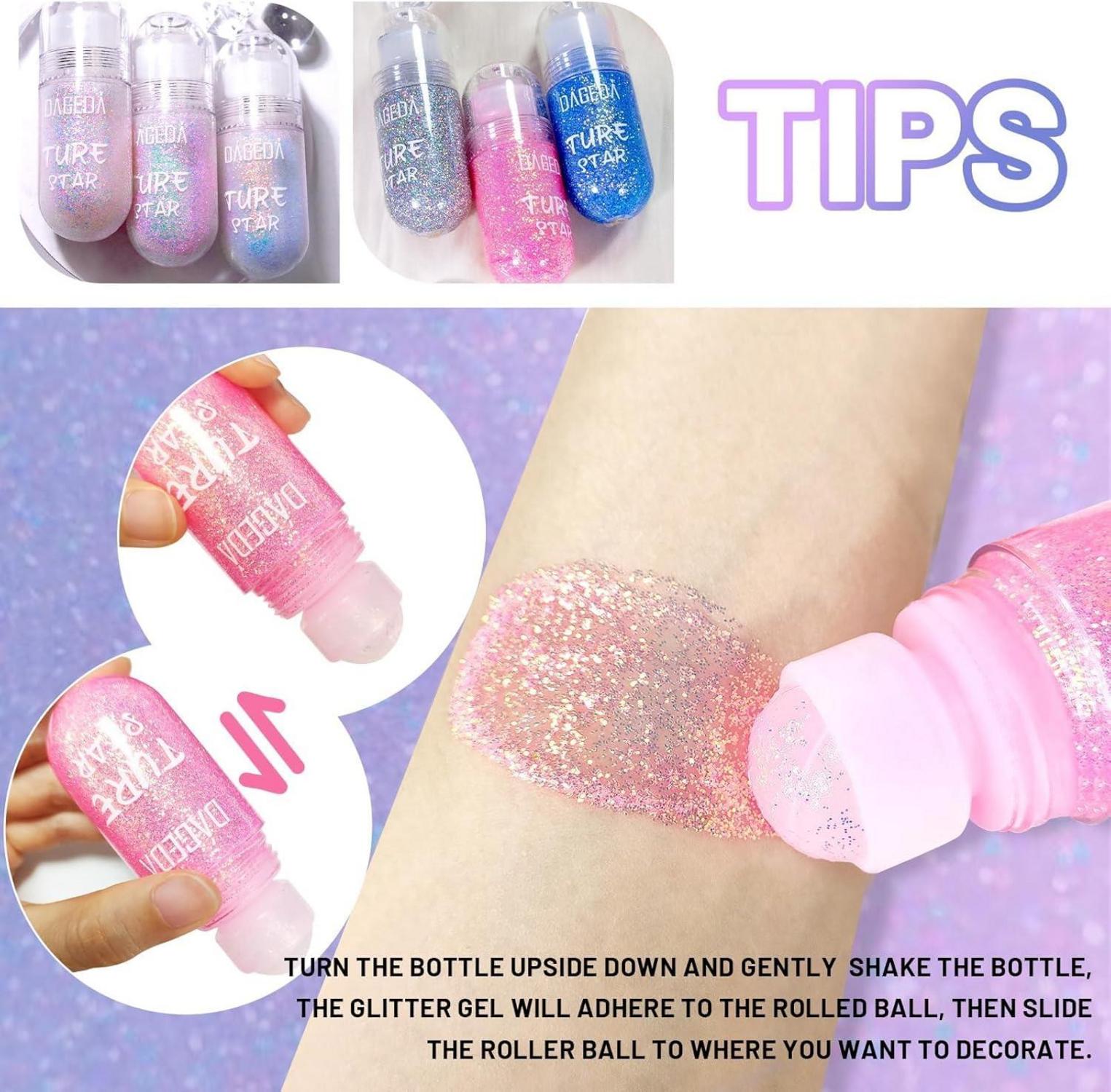 Prreal Mermaid Glitter Gel Body Festival Rave Makeup Sparkle Shimmer