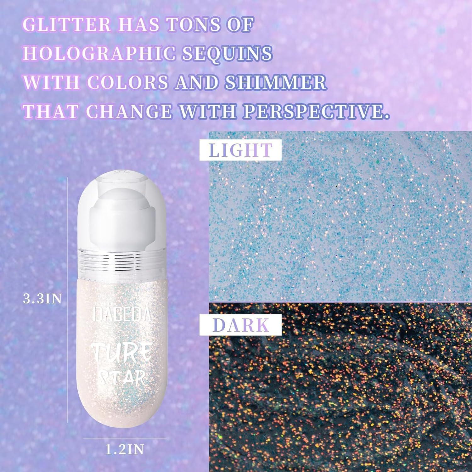 Roll-on Body Glitter Gel for Festival Rave Accessories- Galaxy Blue