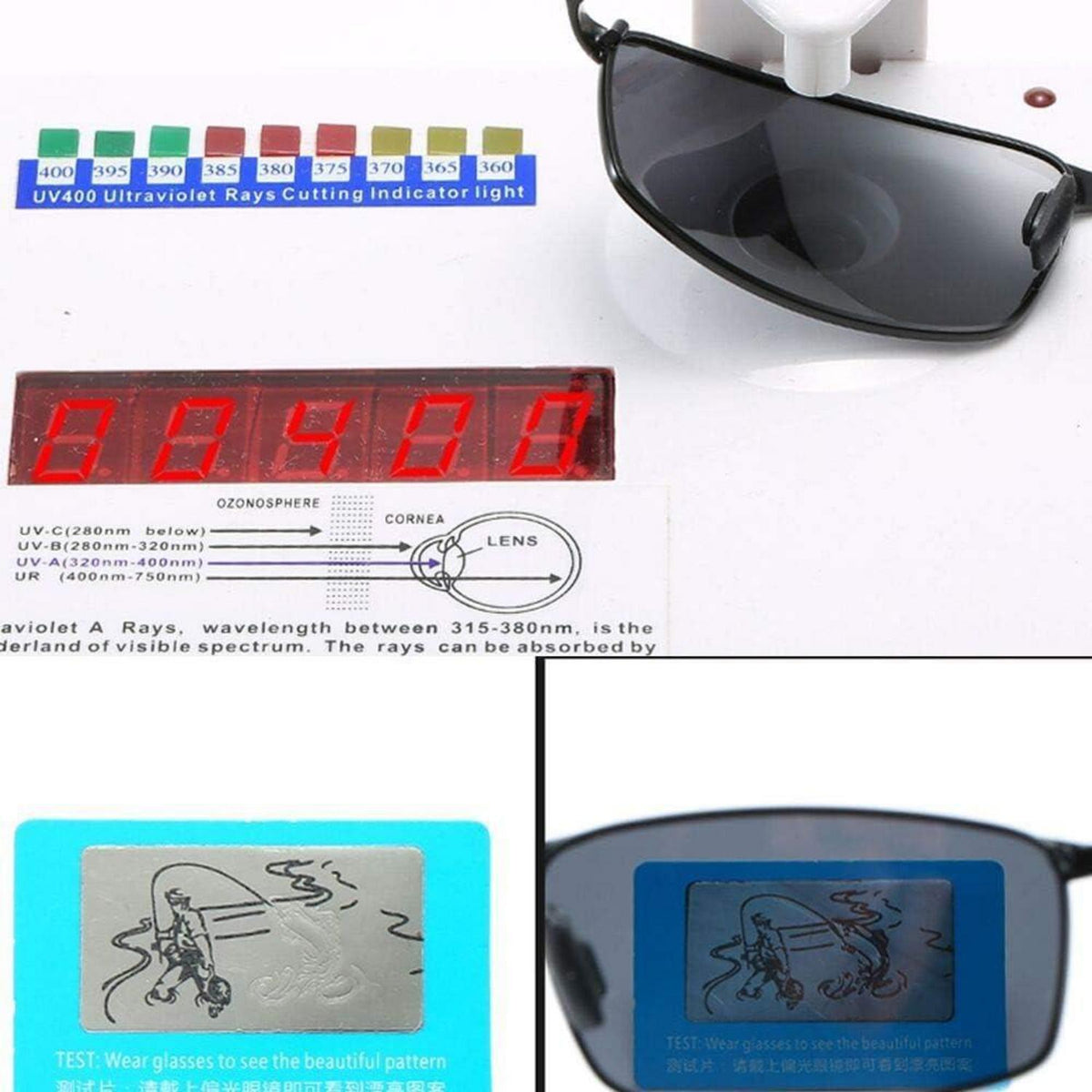 Polarisierte Sport Sonnenbrille Herren UV400 Schutz 2er Set Schwarz Grau
