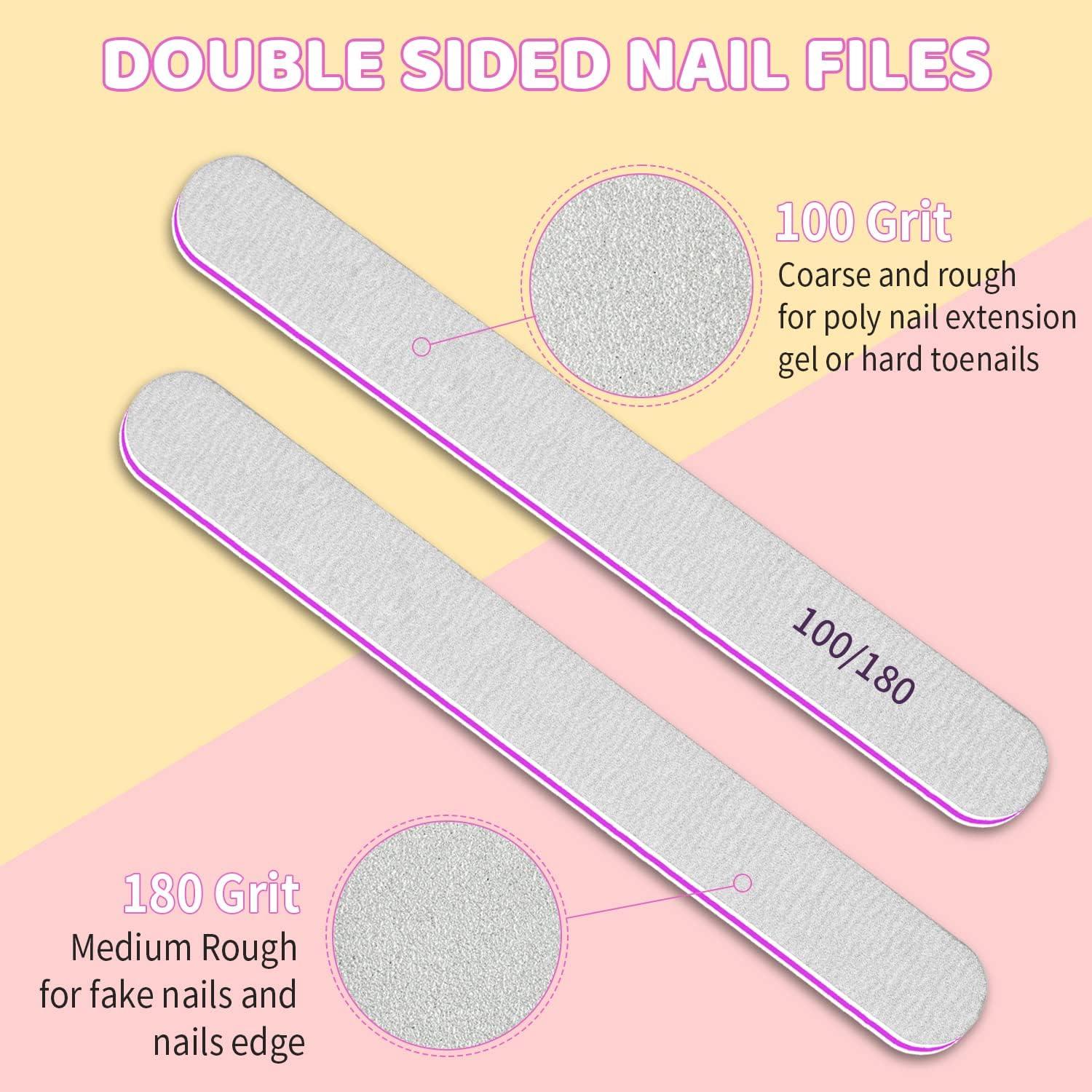 25er Pack Profi Nagelfeilen 180/240 Grit Naturnägel
