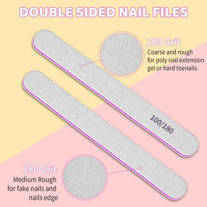 25er Pack Profi Nagelfeilen 180/240 Grit Naturnägel