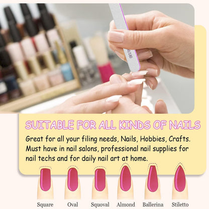 25er Nagelfeilen Set 180/240 Grit für Naturnägel Maniküre Pediküre
