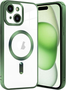 Klare iPhone 15 Plus Hülle MagSafe Adsorption Ladefunktion stoßfest